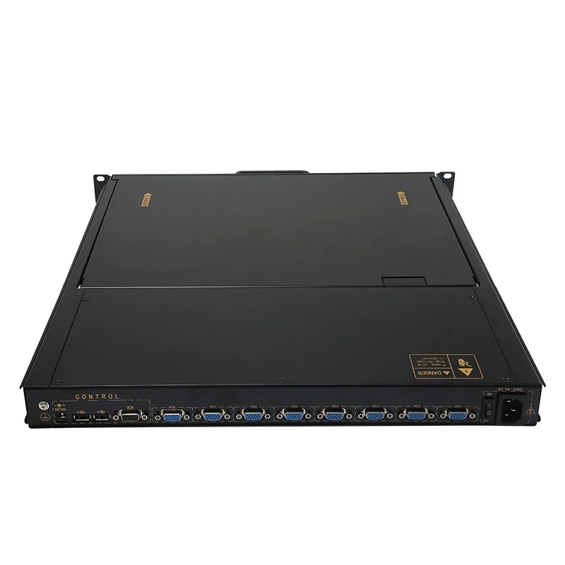 KVM switcher LED screen 8 in 1 out rack 18.5 inch high-resolution video screen cutter