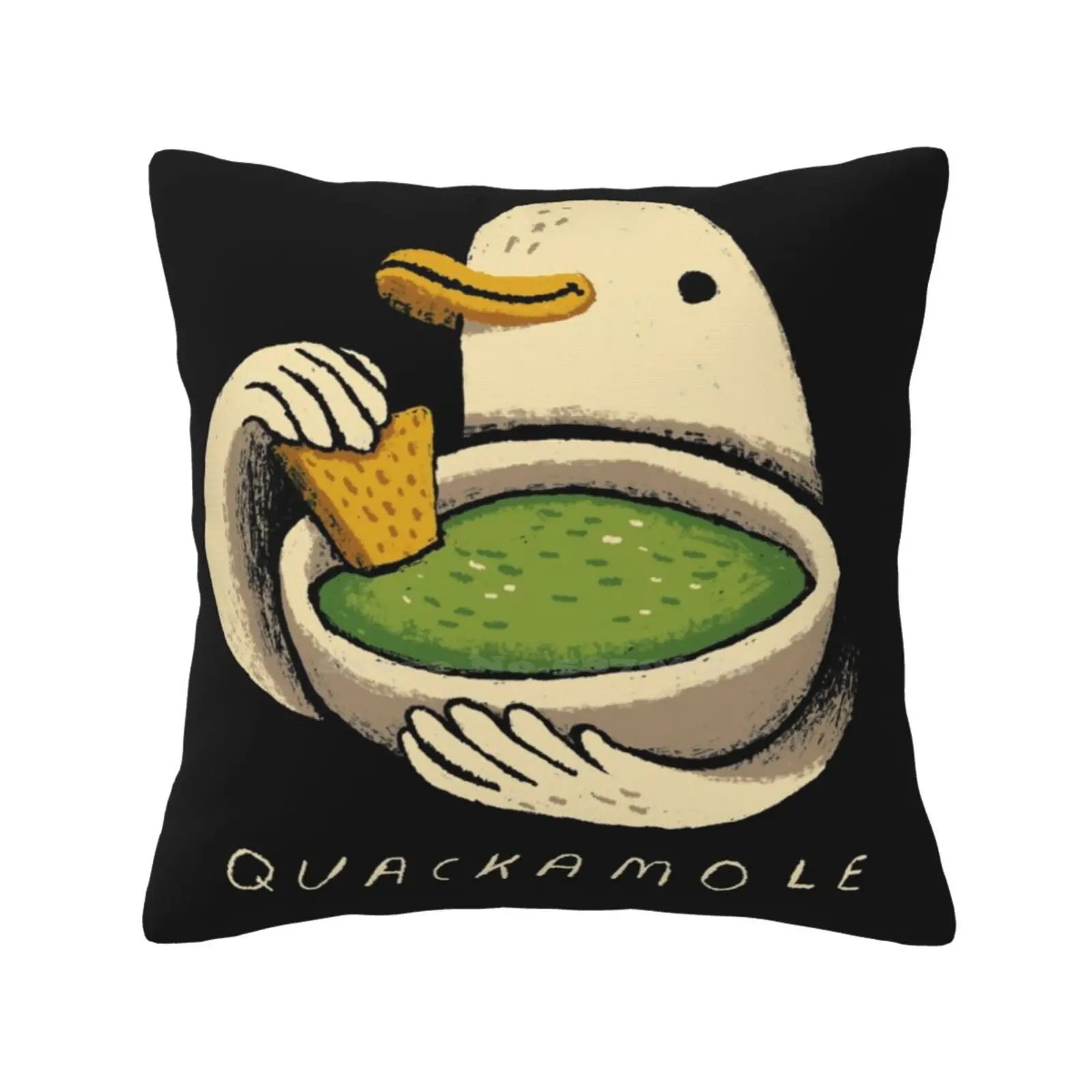 ¡Quacamole! Funda de almohada antideslizante, Guacamole, aguacate, comida mexicana, patos, pato, Puns, Quack, divertido, lindo