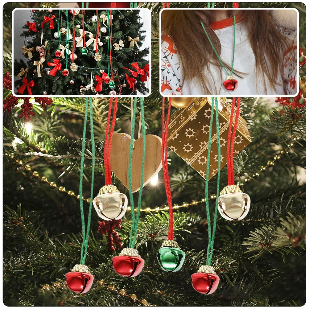 36 stuks kerstbel kettingen mooie kersthanger vakantiefeest hangende decoraties boomornamenten kinderbelketting