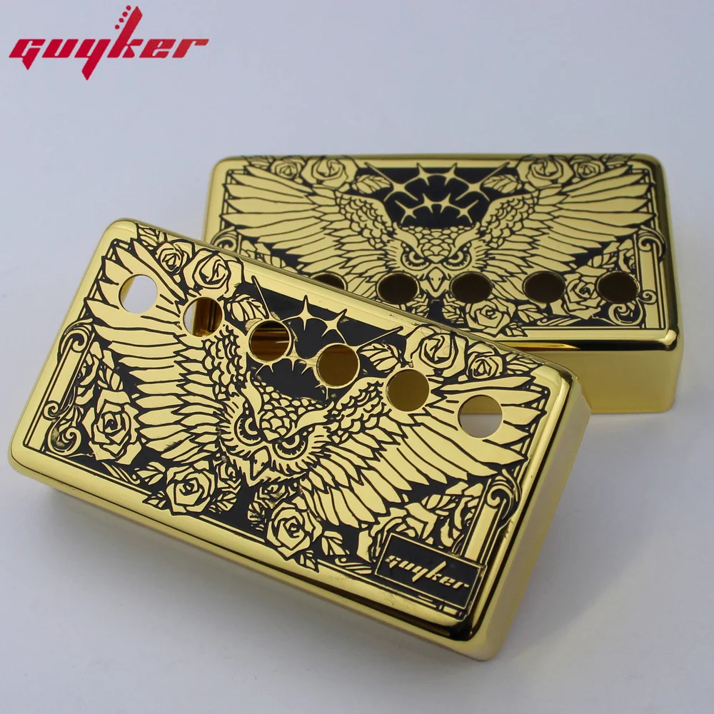 1 Set Humbucker Guitar Pickup Covers Cupronickel Material Eagle Surface for LP Guitar Parts 50 52MM