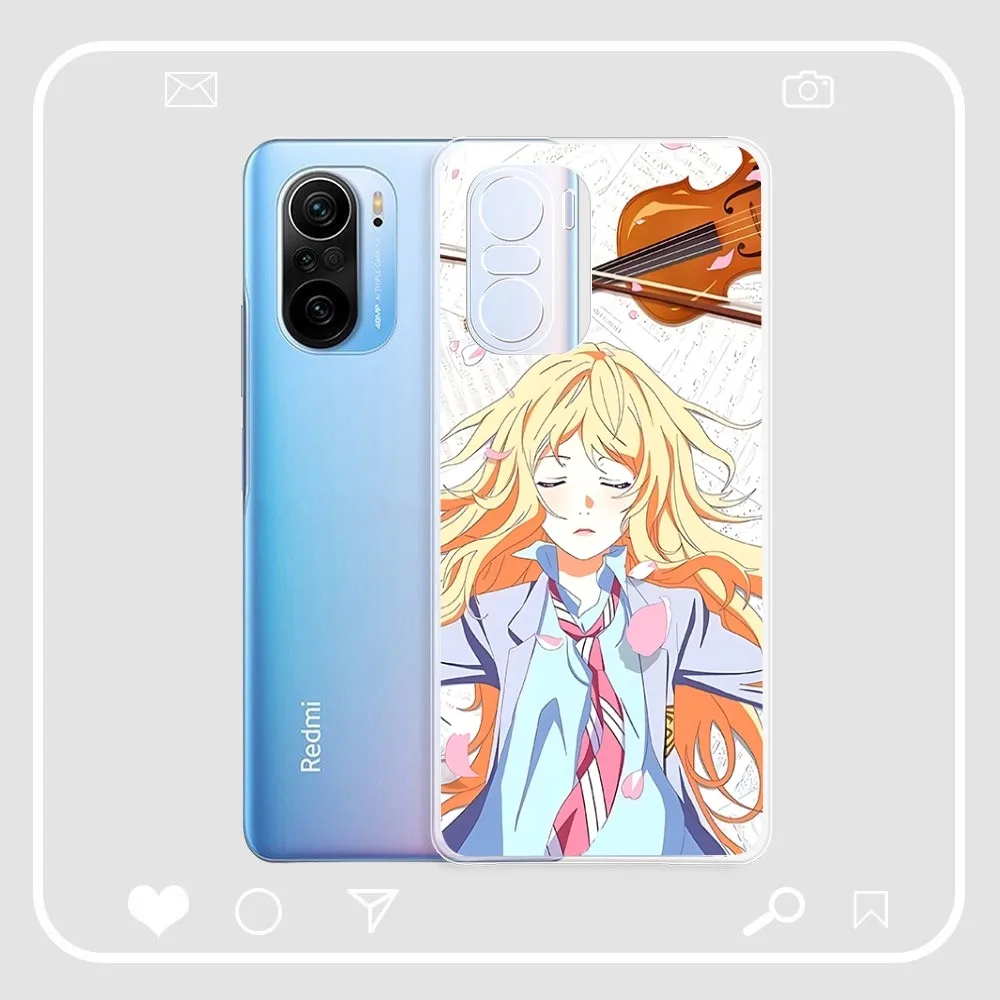 Your Lie in April Phone Case For Samsung S 20 21 22 23 for Redmi Note7 8 9 10 for Huawei P20 30 40 Clear Case