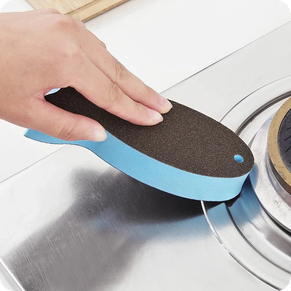 

1pc Fish-Shaped Alumina For Kitchen Durable Emery Scrubber Premium Cleaning Kitchen Sponge Eraser Nano Emery Sponge