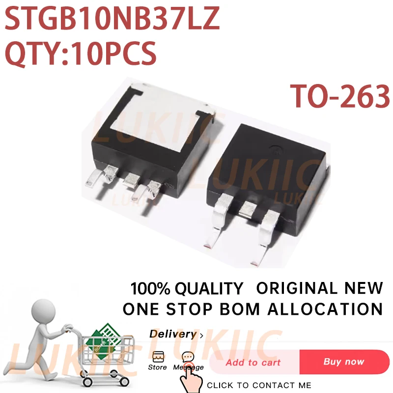 (10PCS) 100% New TGB10NB37LZT4 STGB10NB37LZ STGB10NB37 GB10NB37LZ GB10NB37 10NB37