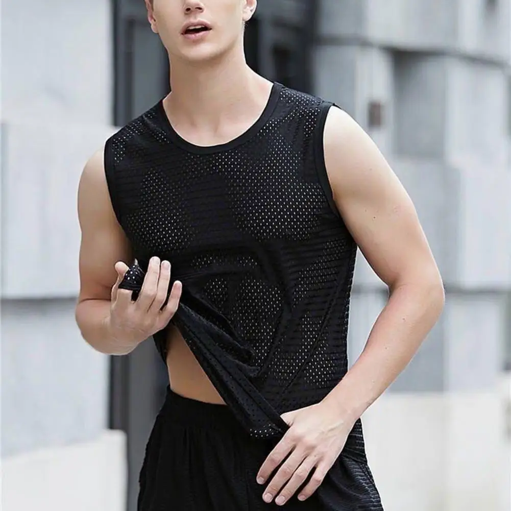 Sommer Tank Top Männer Weste Rundhals ausschnitt Kleidung