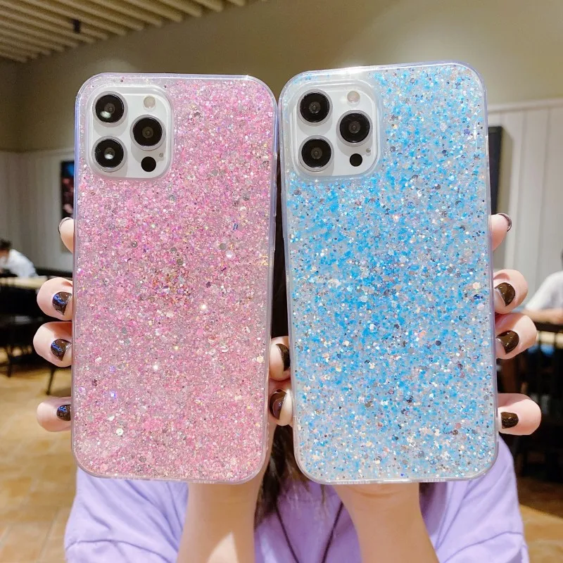 Glitter Diamond Case for OPPO Realme 8 Pro 8i 7 C21 C20 X7 GT Reno 5 Pro Plus 6 Find X3 Lite Neo A94 A93 A74 A54 Slim Soft Cover