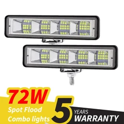 2Pcs 4Pcs 72W Car Work Light LED Bar 4x4 24 LED Working Bar Offroad SUV ATV Tractor Boat Trucks Excavator 12V 24V Led Combo Beam