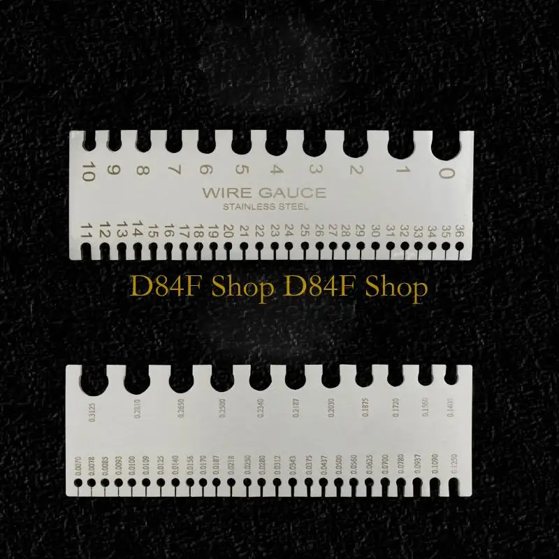 D84F 2 Styles Sheet Metal Gauge Wire Welding Thickness Stainless Steel Measuring Tool