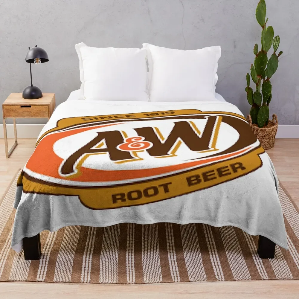 A&W Root Beer Logo Since 1919 Throw Blanket Shaggy Extra Large Throw Bed Fashionable Blankets