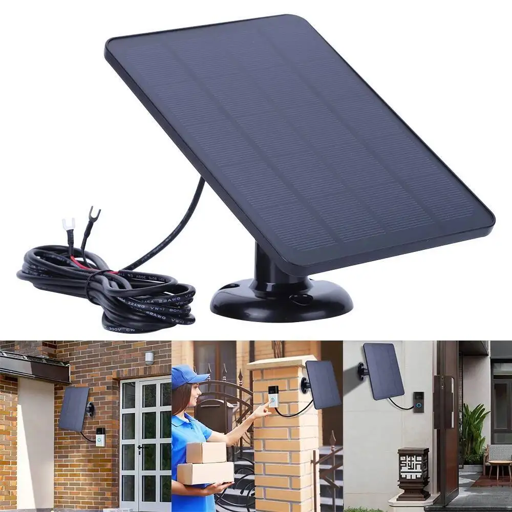 

4W 5V Waterproof Solar Battery Charger 360° Adjustable Bracket With 9.8FT Charging Cable For Ring Video Doorbell