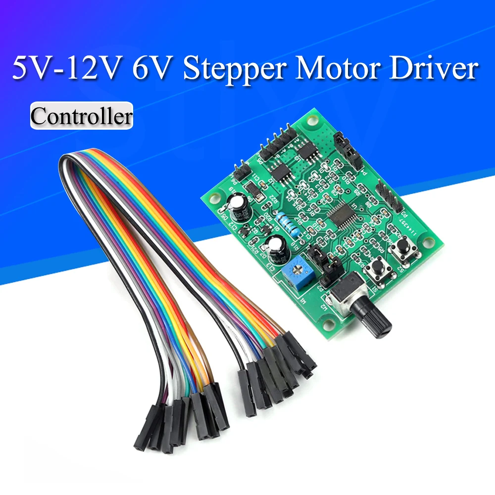 Sterownik silnika krokowego DC 5V-12V 6V Mini 2-fazowy 4-przewodowy 4-fazowy 5-przewodowy wielofunkcyjny moduł kontrolera prędkości silnika krokowego