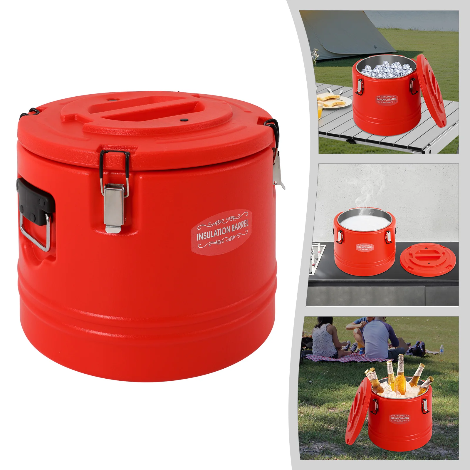 Insulated Soup Container 30L Commercial Insulated Bucket Temperature Preservation Time 4-6H(Hot), 6-8H(Cold)