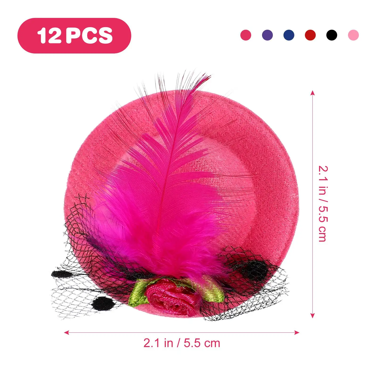 

12 Pcs Hat Hair Clips Hair Clips Small Barrettes for Kids Girls Toddler Party Wedding Daily Life Christmas Gifts
