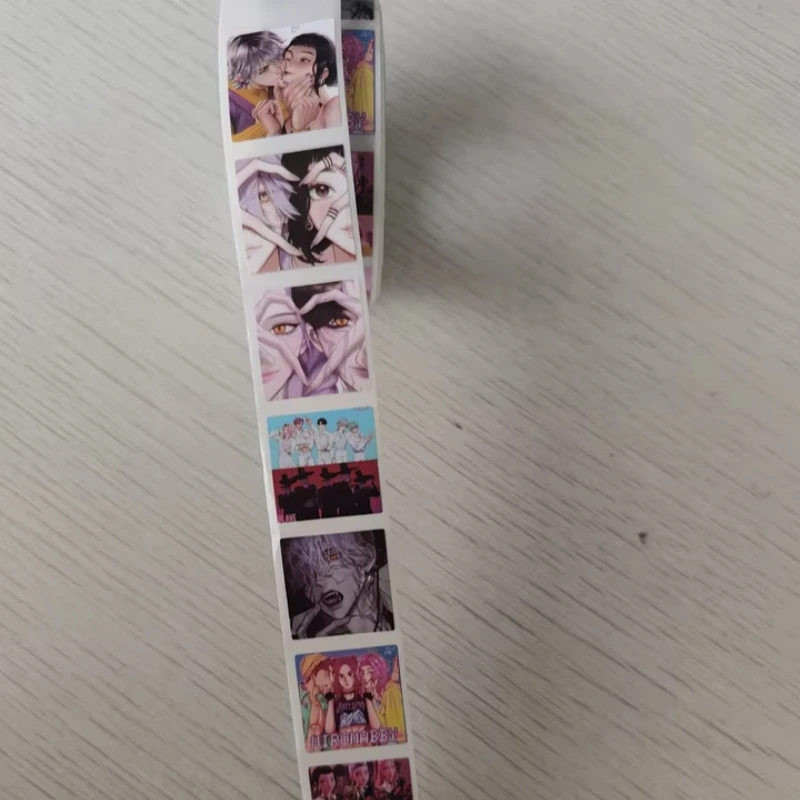 Kawaii 500 stks KPop Demon Hunters DIY Stickers Anime Verzegelde Label Decoratie Cartoon kinderen Party Snoep Stickers Speelgoed