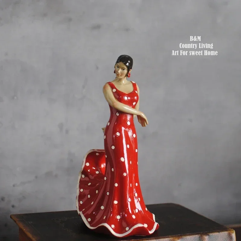 Spain Flamenco Spanish Dancing Girl  Tourist Souvenir Home Decoration Ornaments Desktop furnishing Tourist Souvenirs Gifts
