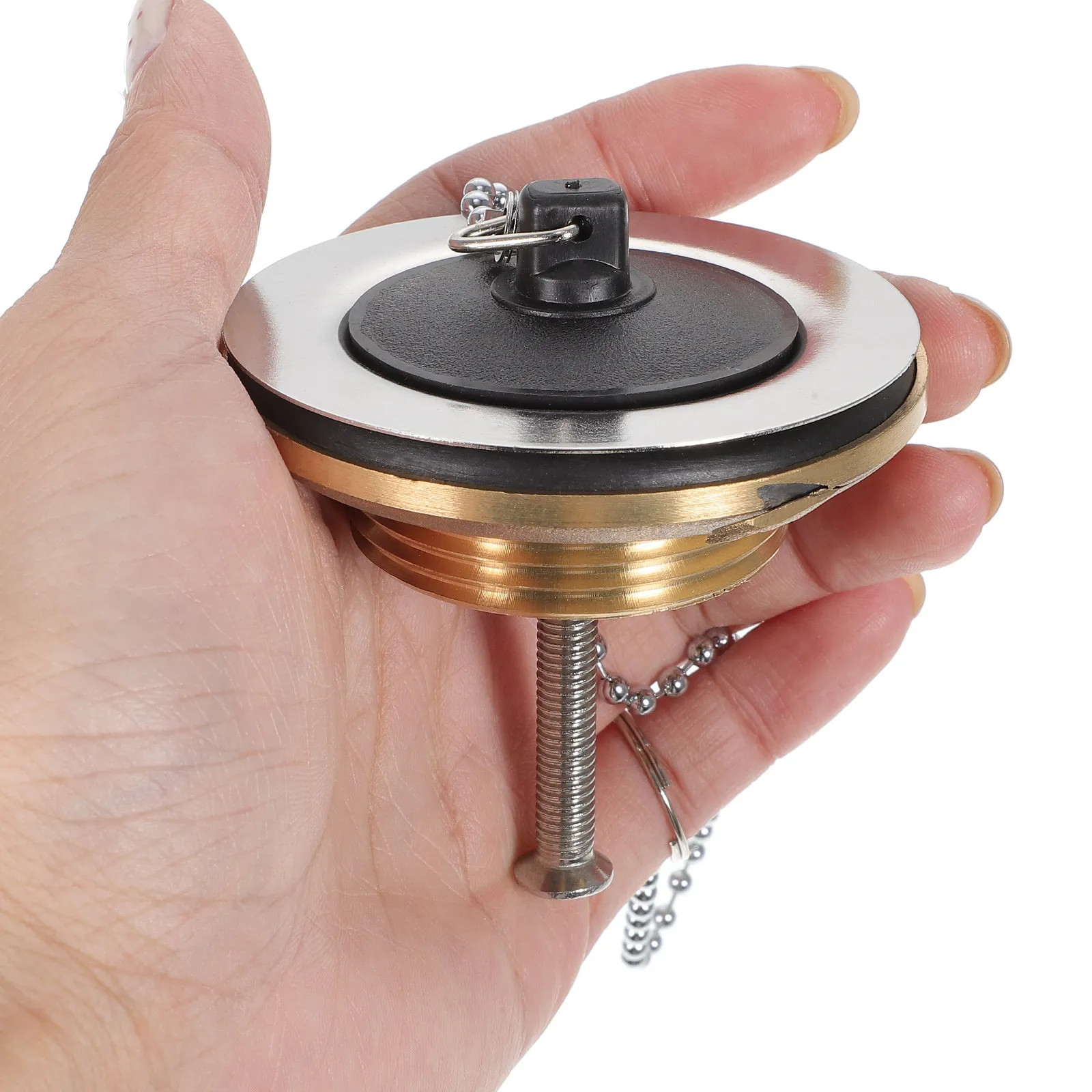 

Vanity Sink Drain Copper High Grade Material Corrosion Resistance Waterproof Durable Long Term Use Compact Lightweight Portable