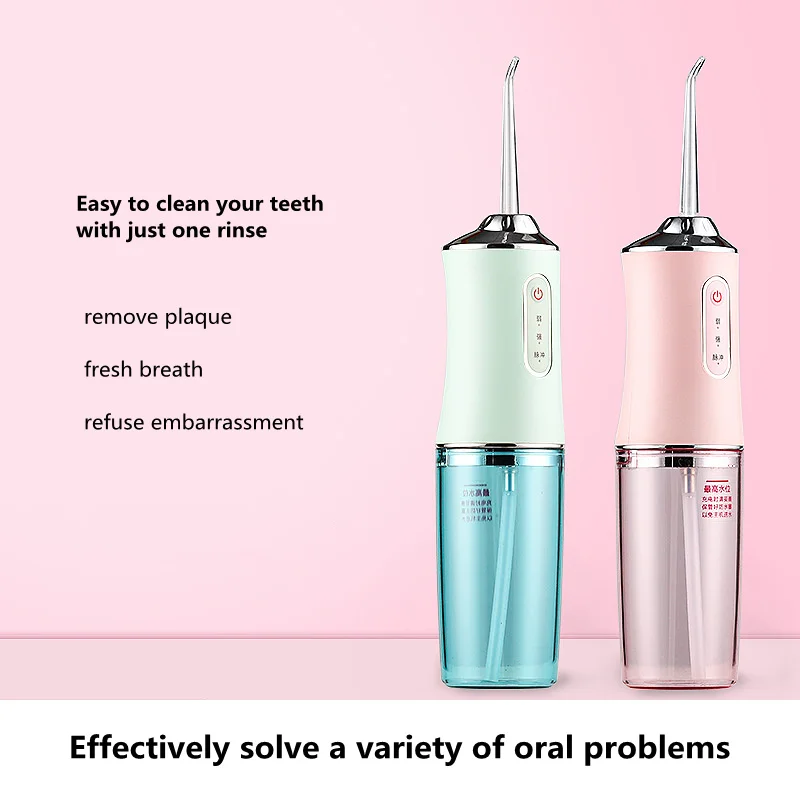 Portable Electric Tooth Irrigator Household Tooth Scrubber Teeth Cleaner Oral Pulse Water Jet Dental Floss Oral Care Tool Home