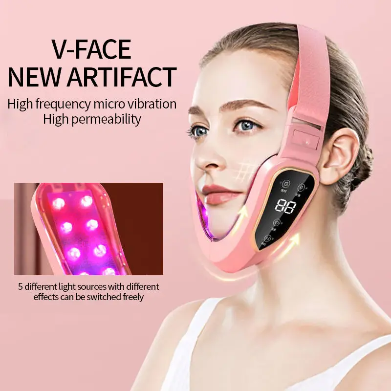 

Electric Face Massager for Lifting & Slimming - V-Line Facial Beauty Device with Vibration，Double Chin V Face Vibration Massager