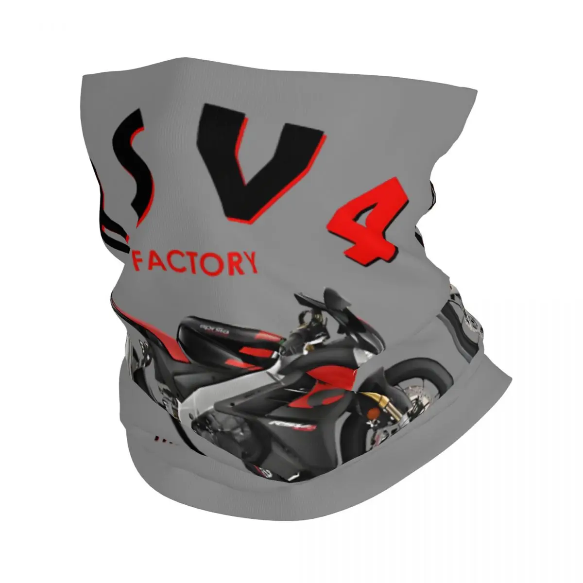 The RSV4 1100 Motocross Bandana Neck Gaiter Printed Aprilias Wrap Scarf Running Unisex Adult Windproof