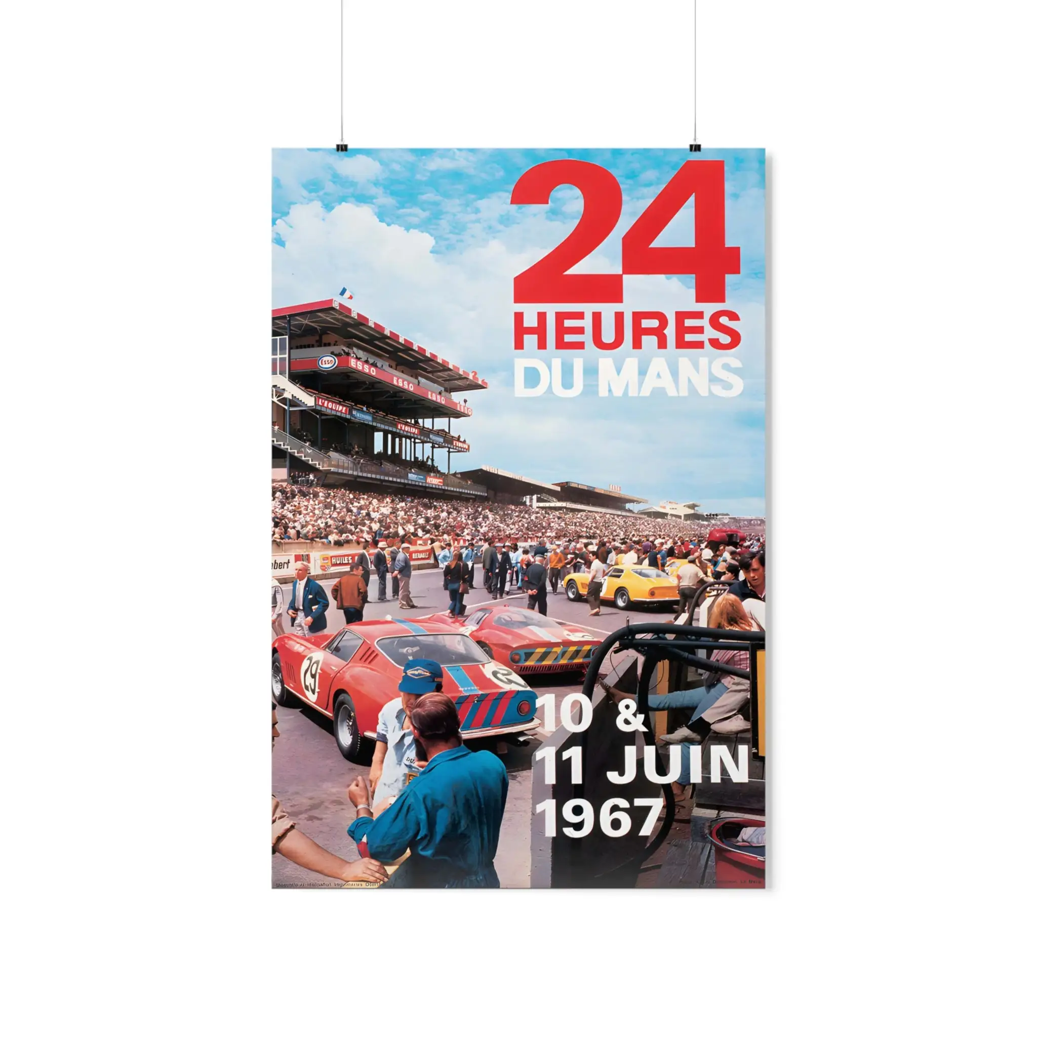 1967 Le Mans 24 Hours Old School Racing Vintage 80s Print Retro Posters Canvas Painting Art Home For Living Room Shop Wall Decor