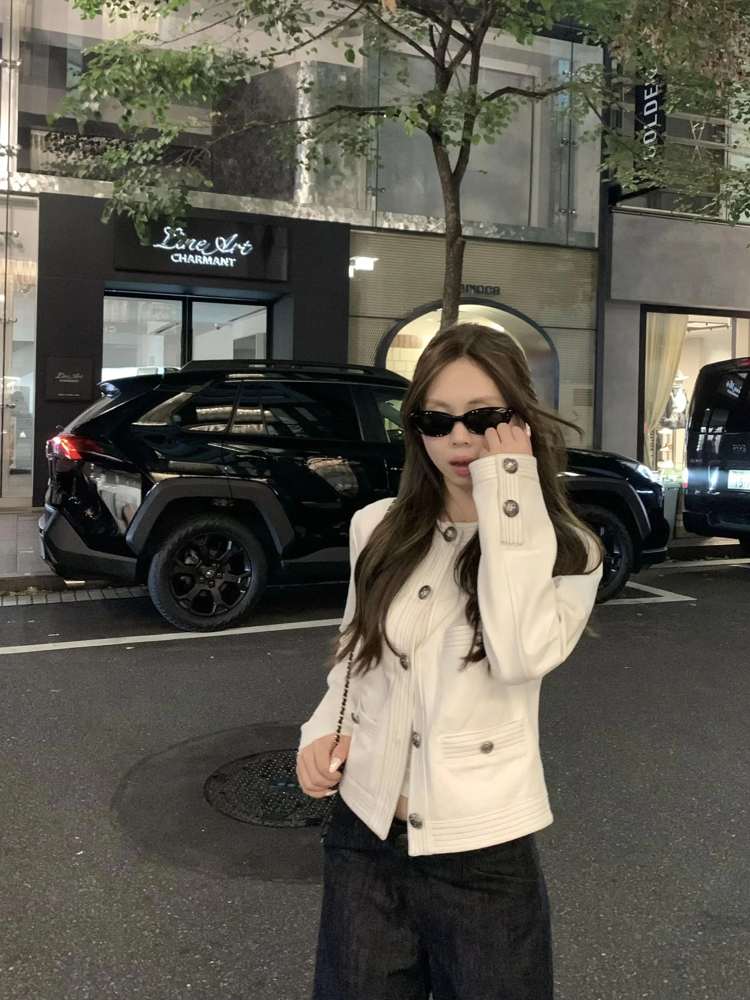 

Твидовый жакет для женщин, осенний аранак, с множеством карманов, в стиле карго, рабочая одежда, на молнии, самозакрывающийся, в стиле байкерский, военный