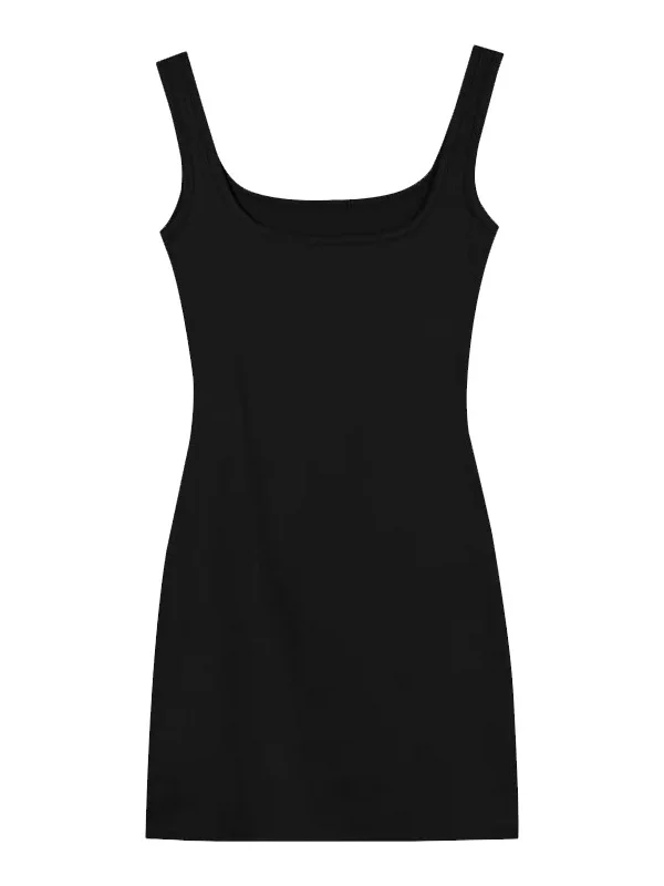 

Bla Slim Fit Strap Dr Women's Spring Summer 2025 New Sle ort Skirt Tight Waist Design Korean Sle Knitted Vest Dr