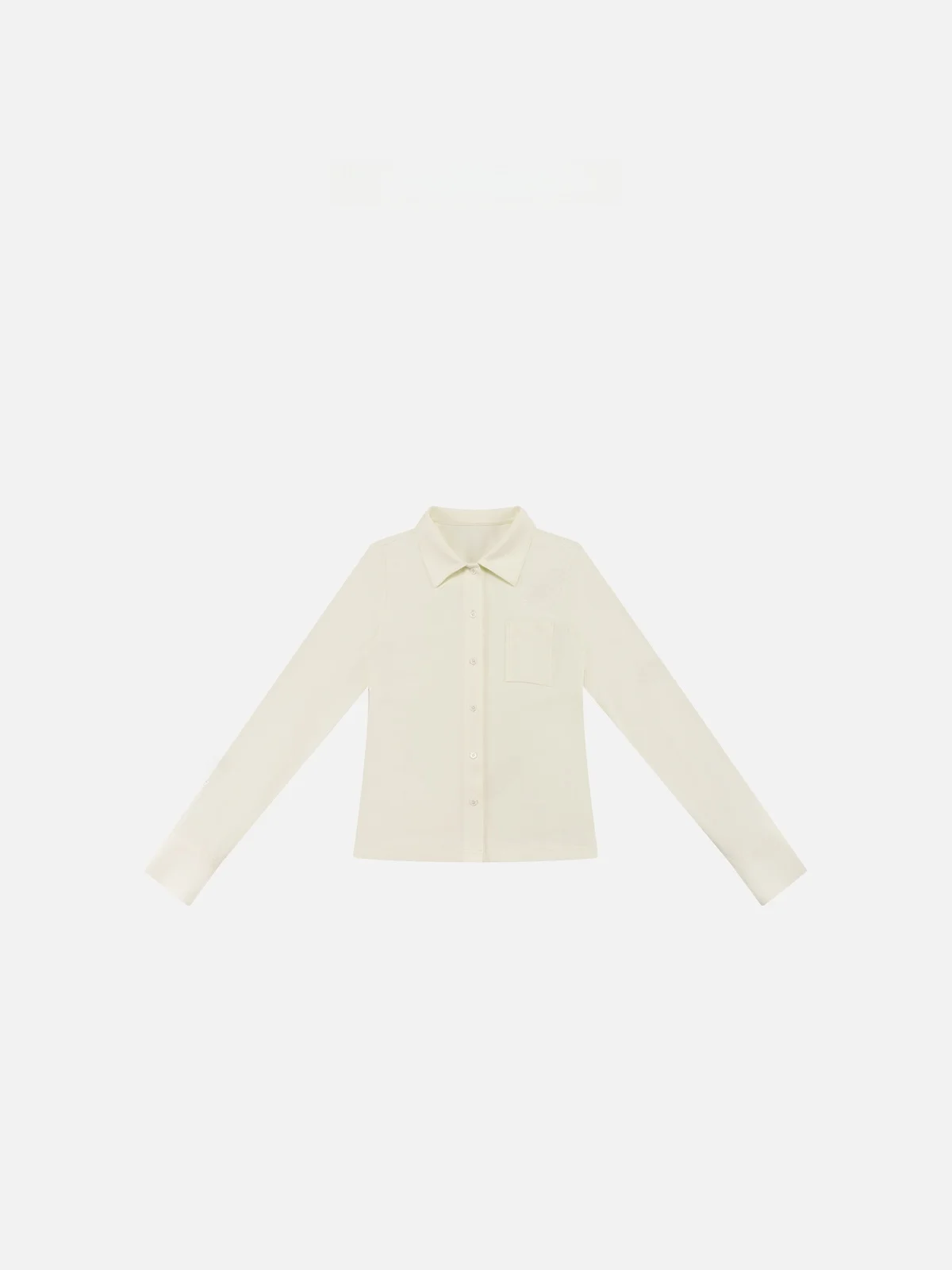 

ZONE Long Sve Turn-down Collar Single Button Commute Sle Women's T-irt Spring Season Pure Color Slim Fit irt