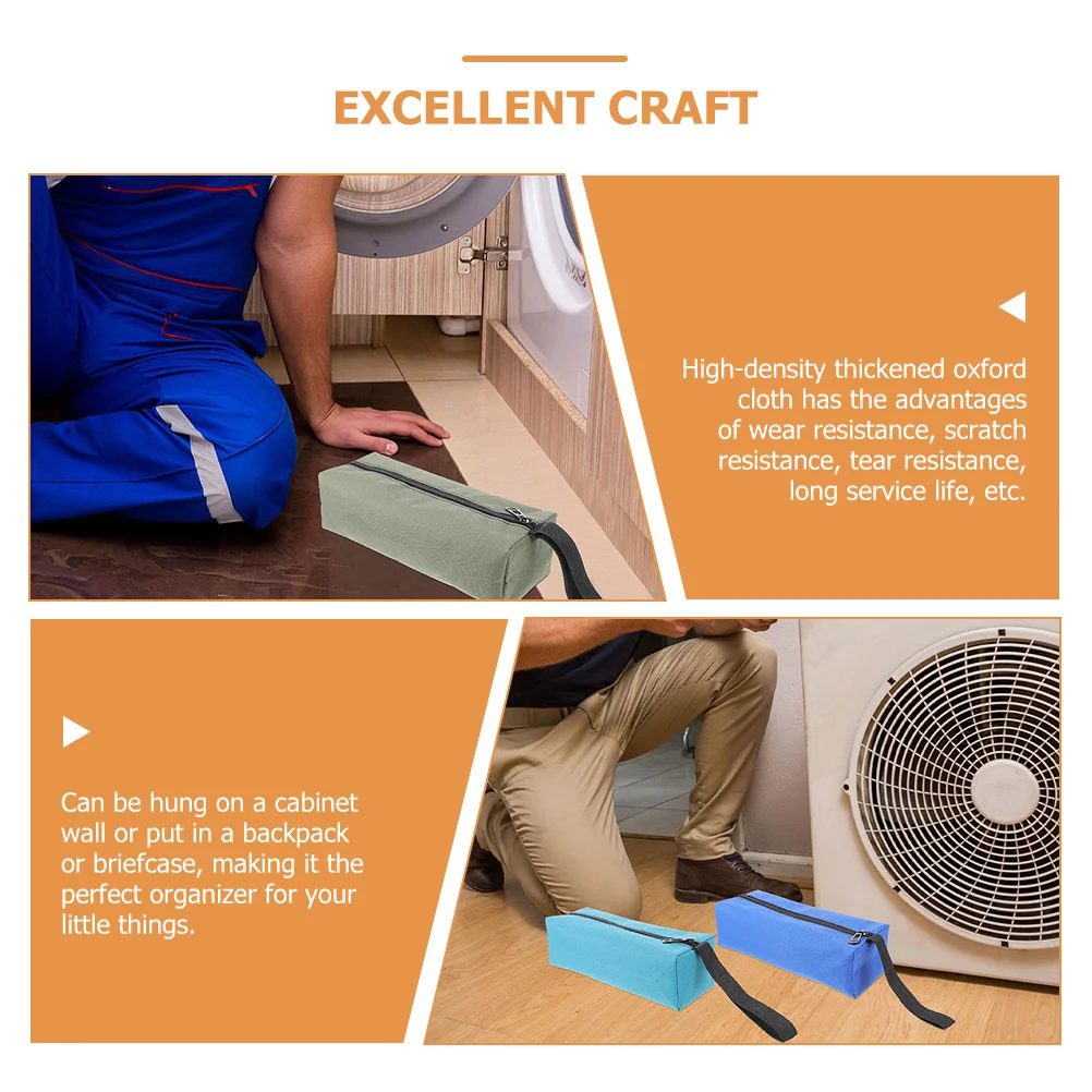 5Pcs Waterproof Oxford Cloth Tool Pouch Small Zipper Organizer Utility Storage Bags for Hardware Tools Tool Pouch