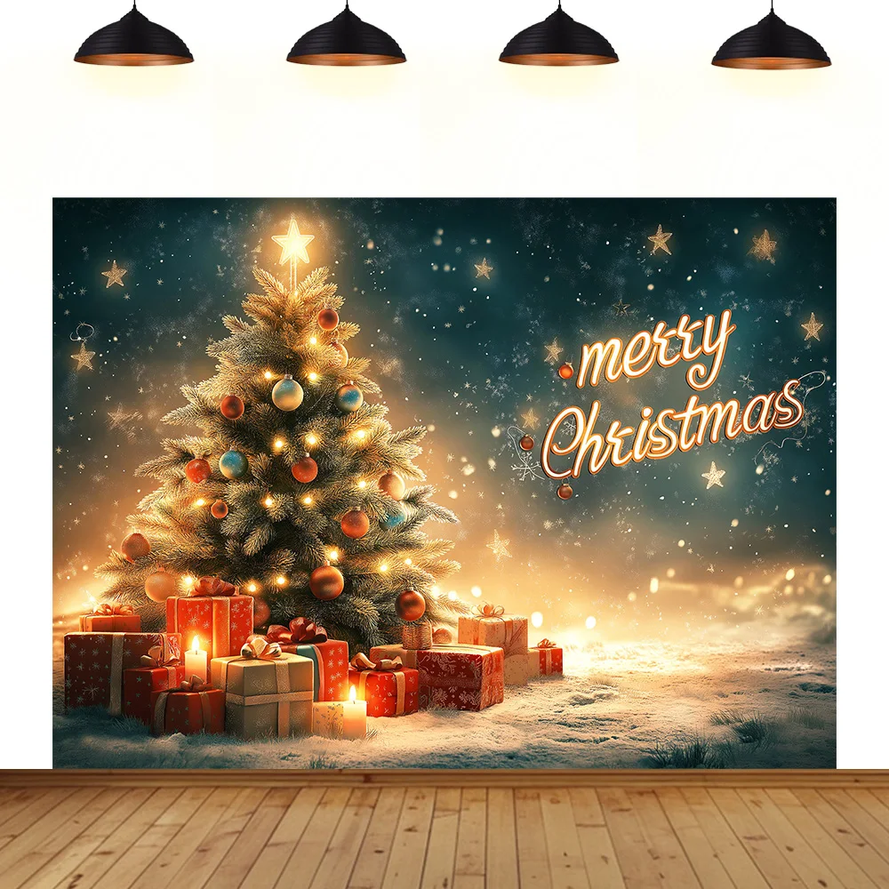 

Christmas tree background Christmas Theme winter Christmas Eve green plant decoration room gift photography photo backdrop