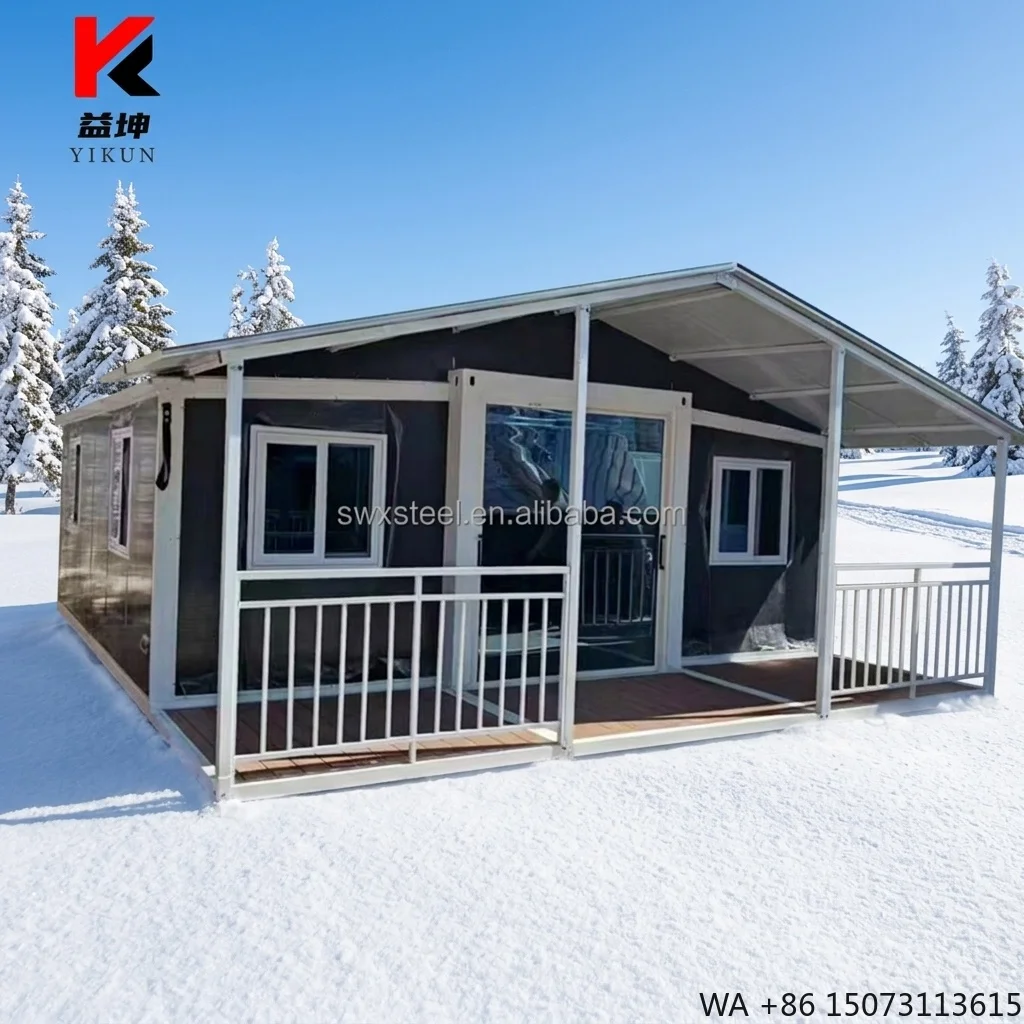 40ft Modern Prefab House Container 3 Bedrooms and Living Room Office with Bathroom