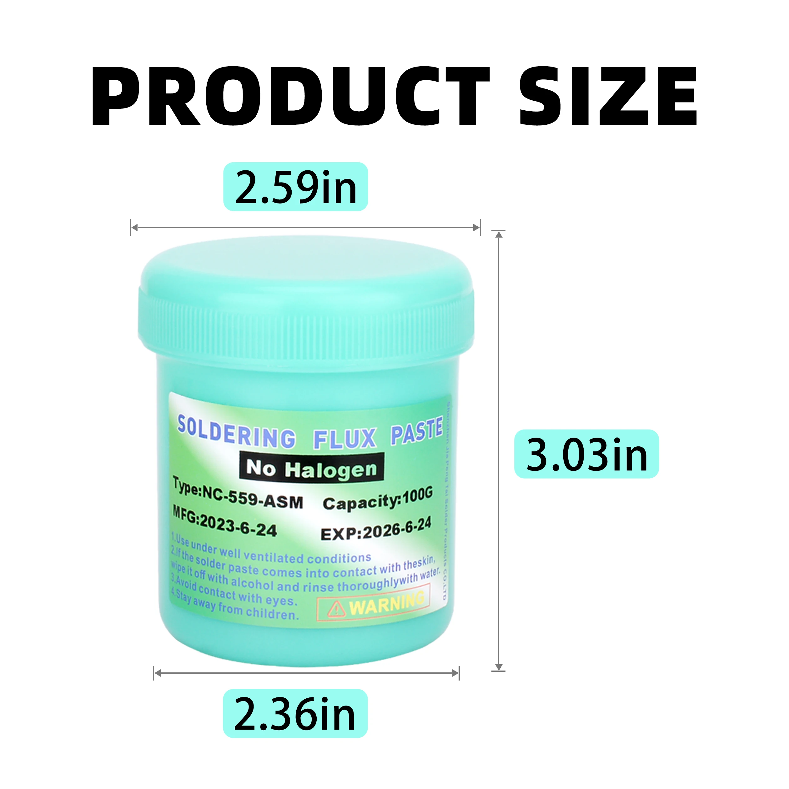 100% แปะ NC-559-100g เดิม ASM ฟลักซ์สำหรับบัดกรี100กรัมไม่ทำความสะอาดหัวแร้งบัดกรีรีเฟรชเชื่อมซ่อมแซม PCB