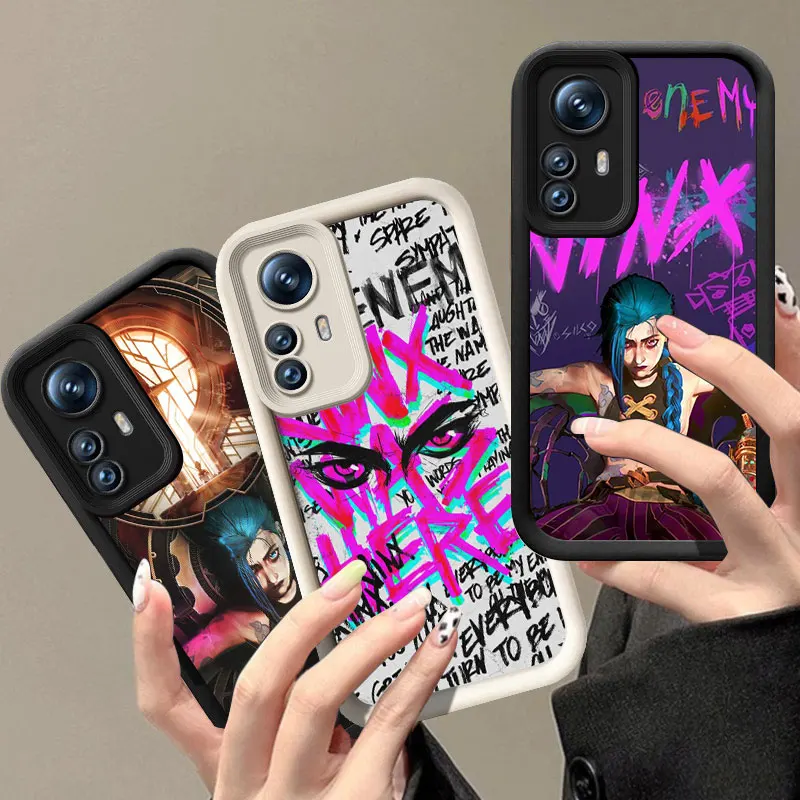 Arcane Jinx Anime Phone Case For Xiaomi POCO F5 M3 M4 M6 Plus X3 X5 X6 Pro 5G F3 X4 GT NFC C55 C61 C65 C75 F4 M5S