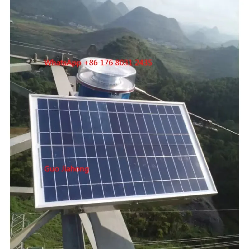 

Solar Powered Obstruction Lights Built-in Standard Type Battery and Charged by Solar Energy Red Flashing Obstruction Beacon