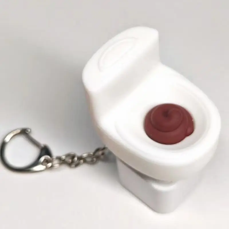 Lustiges Toilettenförmiges Fidget-Tastatur-Spielzeug, Fidget-Schlüsselanhänger, Finger-Knopf-Clicker, Dekompressions-Spielzeug – Detail 3