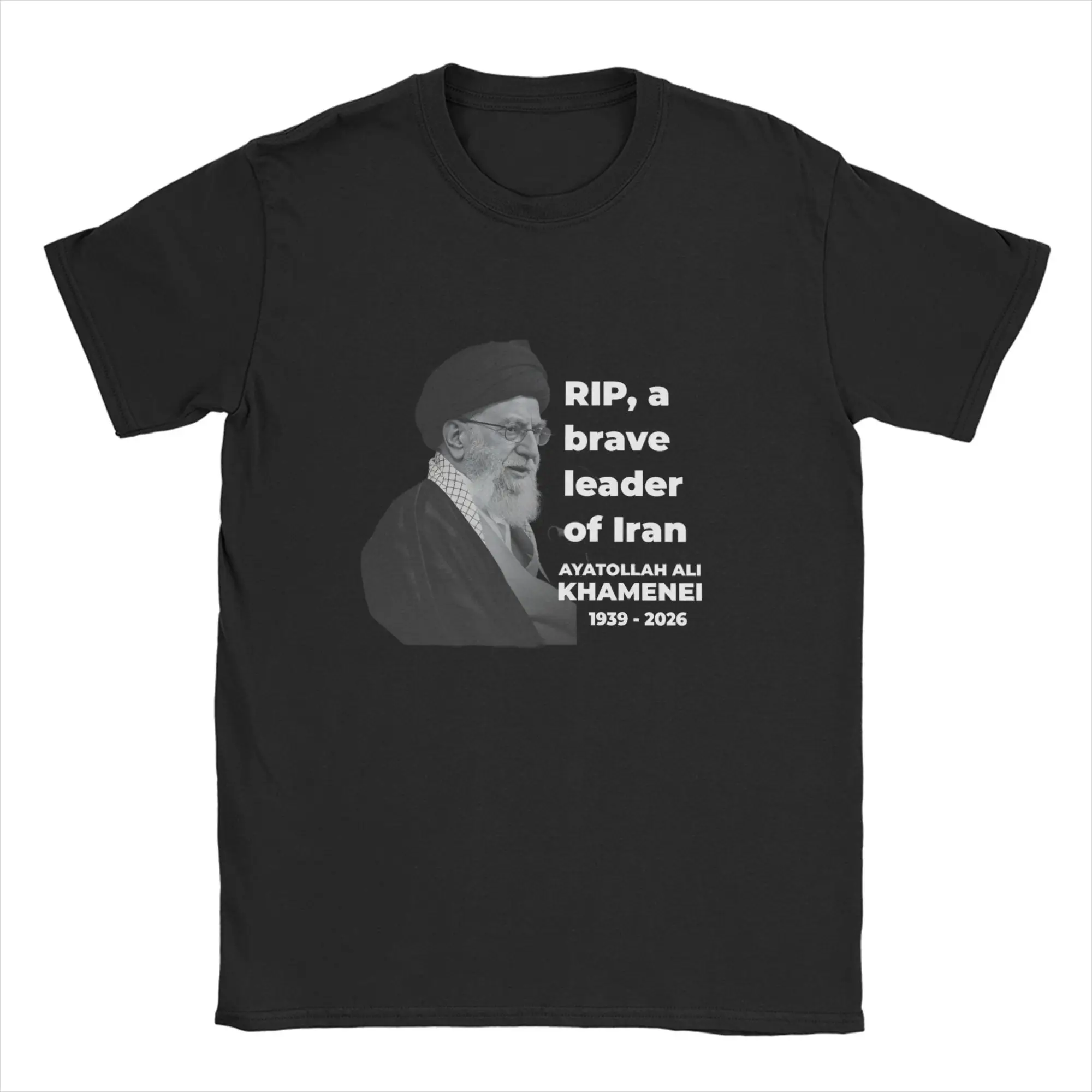 

S-Seyyed Ali K-Khamenei T Shirts for Men Cotton Cool T-Shirts Round Neck Tee Shirt Short Sleeve Tops Printing