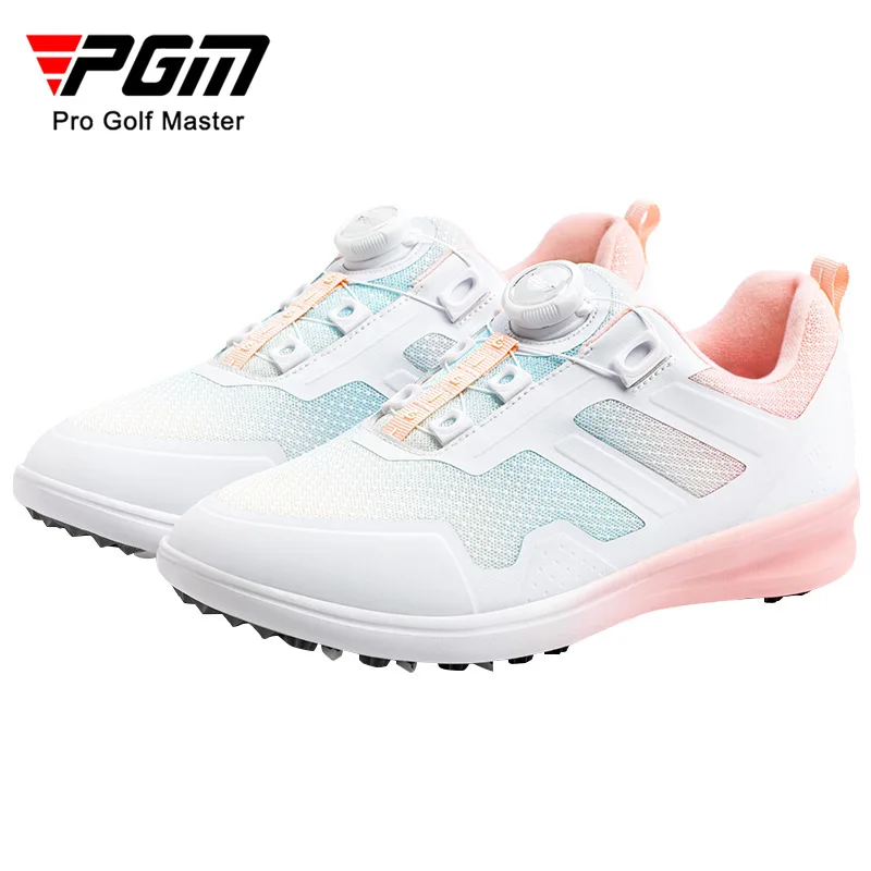 

PGM Women Golf Shoes Autumn Winter Breathable Knob Anti Slip Height Boosting Lightweight Sports Sneakers XZ351