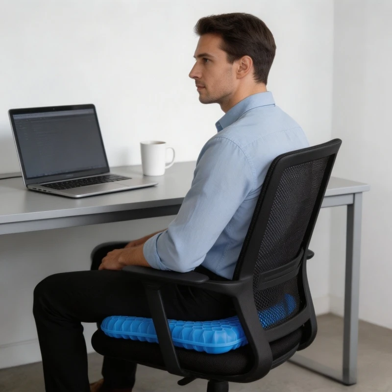 Home Household Gel Seat Cushion Summer Breathable Honeycomb Back Support Pain Relief