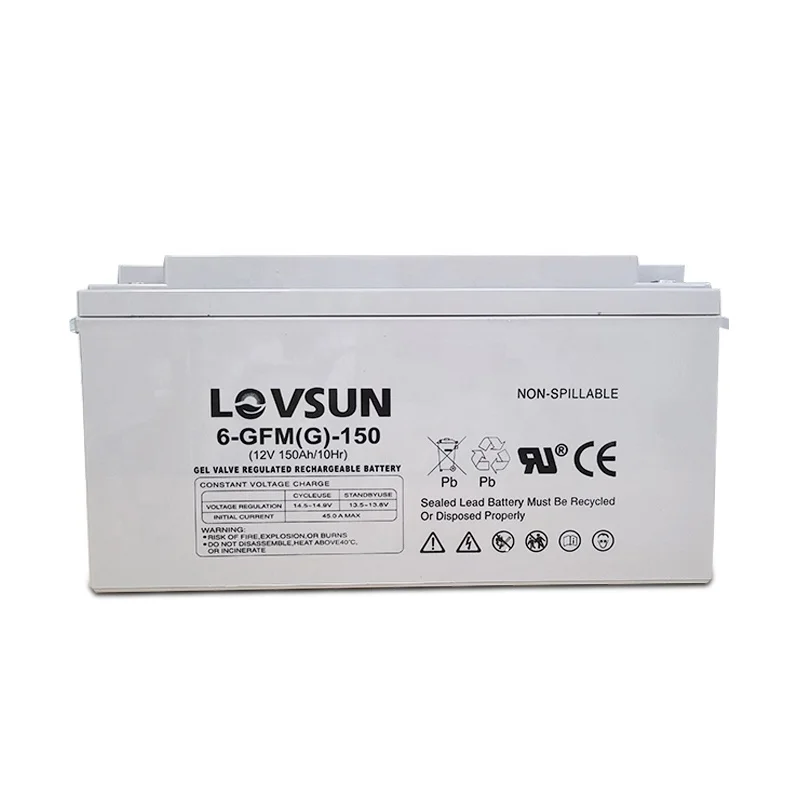 

Lovsun Gel solar battery 12V 150Ah deep Cycle long use time ups lead acid bettery