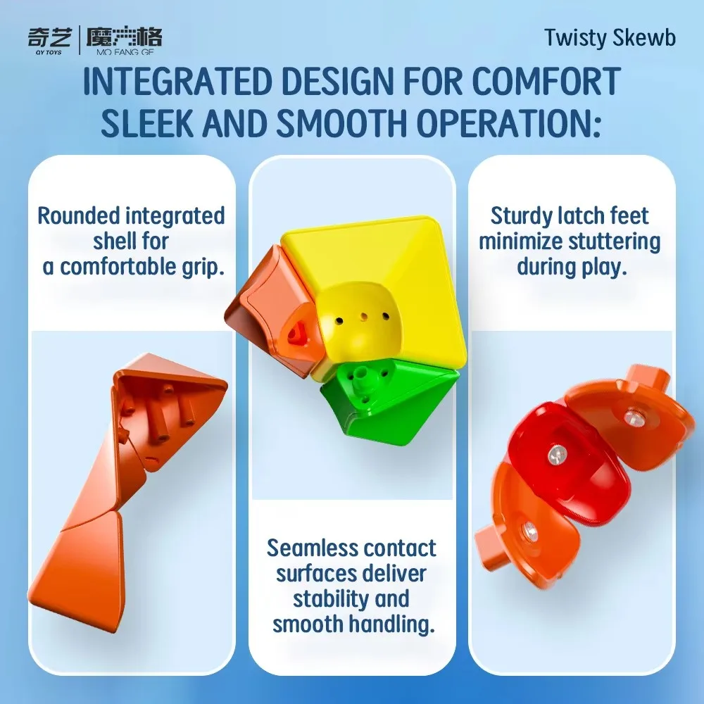 QIYI 3x3x3 Twisted Skew Puzzle Magic Cubes Professional Developing Intelligence Toy Educational 3x3 Cube For Children Gift