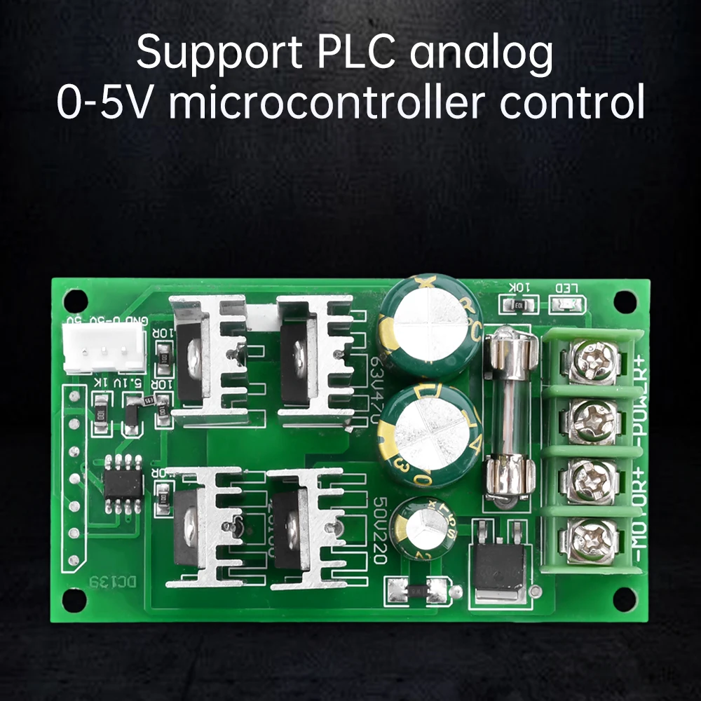 DC6-60V 20A Motor Drehzahl regler PWM DC Motorantrieb Controller Modul Unterstützung PLC Analog 0-5V Mikro controller