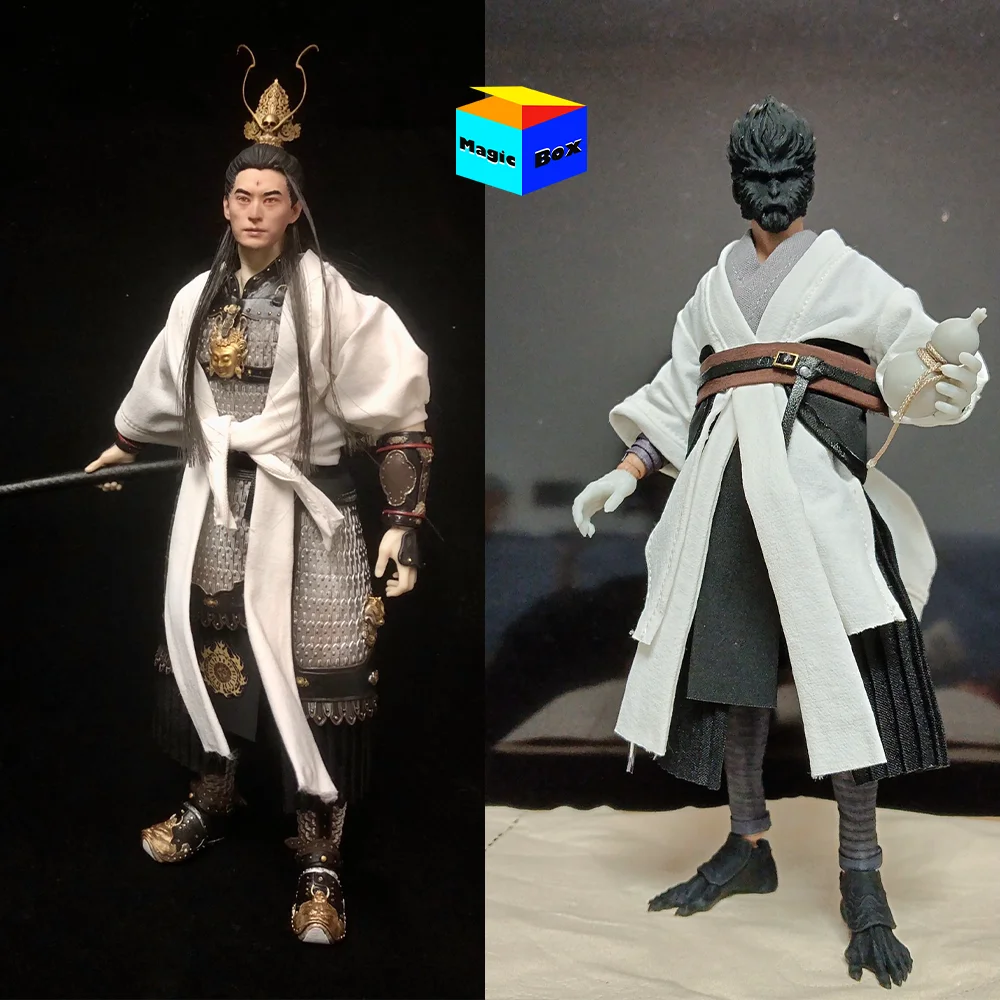 Handmade 1/12 Scale Male Soldier Black Myth Wukong Game Character Erlang Shen Yang Jian Costume For 6in Action Figures Model