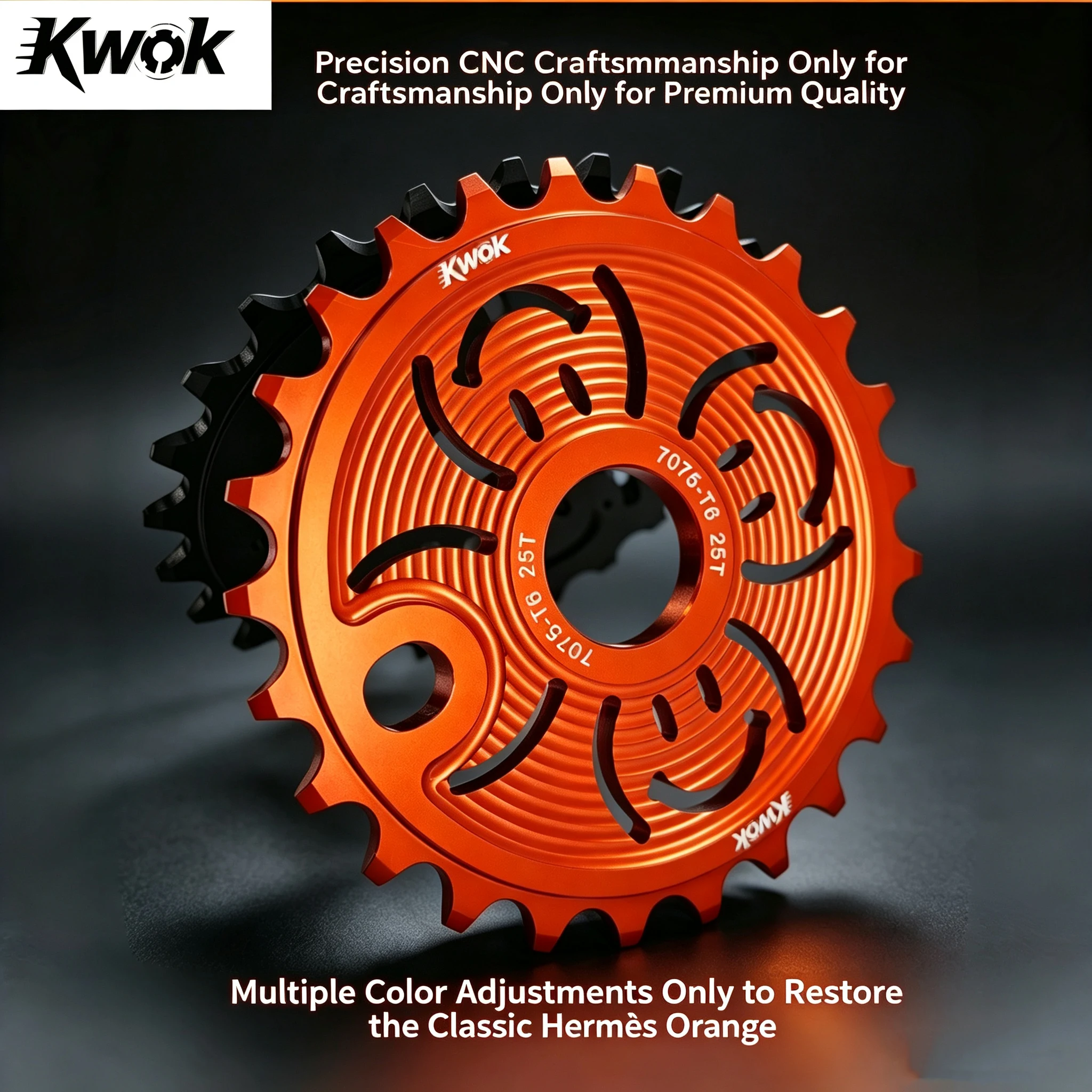 BMX Sprocket BMX Chainwheel 1/2"*1/8" 25T Lightweight Aluminum Alloy 7075 CNC Bicycle Racing Performance Bike Chainring Parts - view 3