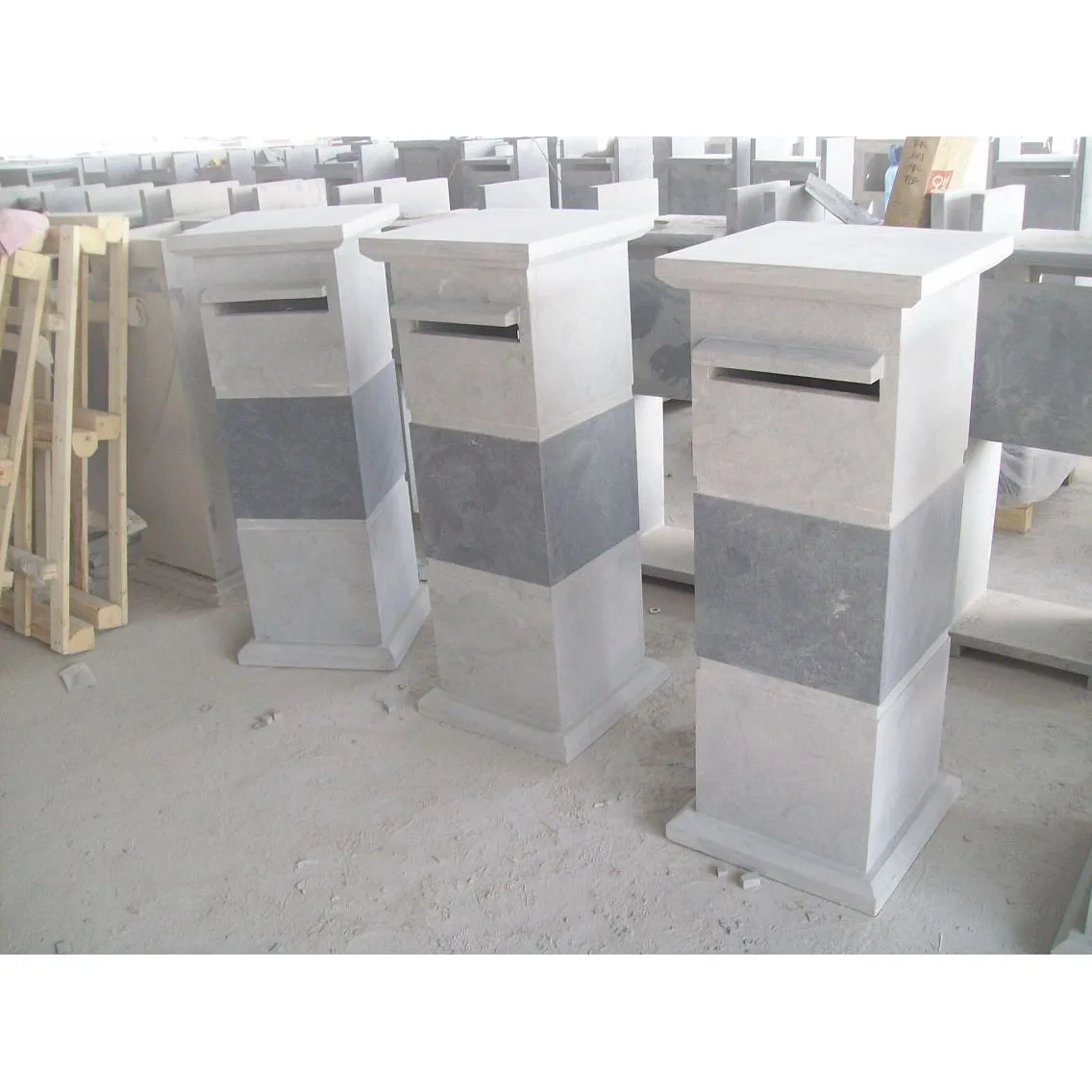 Modern Standing China Bluestone Mailboxes And granite stone Letterboxes For Sale