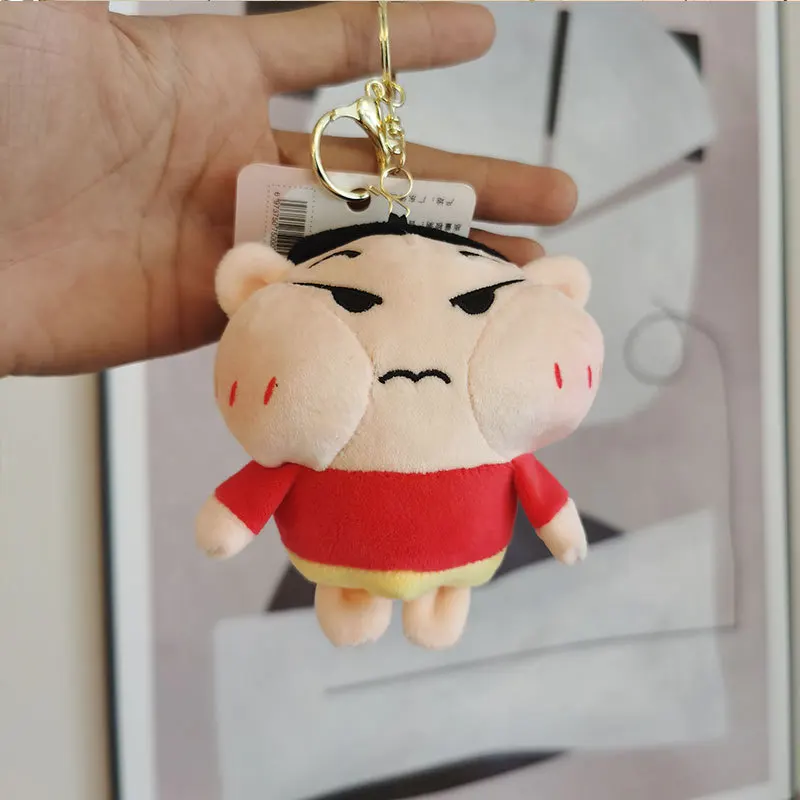 Anime Crayon Shin-Chan Plush Dolls Nowara Shnnosuke Figure Cartoon Stuffied Toys Keychain Pendant Backpack Ornament Kids Gifts