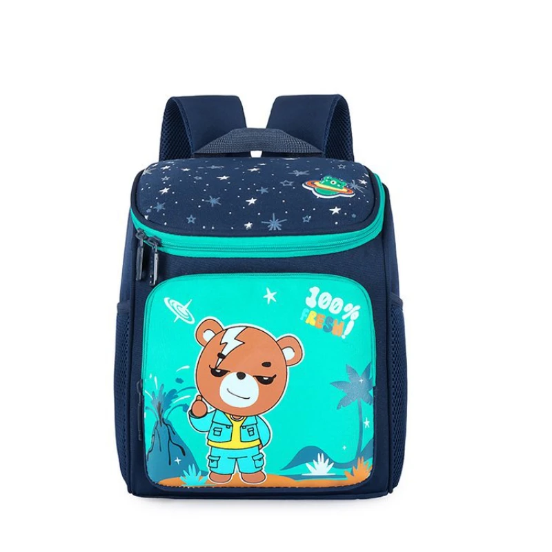 

Children's Backpacks 2023 Fashionable Color Scheme New Boy Cartoon Printed Bear Schoolbags Baby Kindergarten Cute Girl Bags