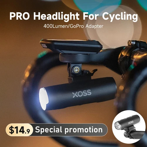 Imagen 1 del producto XOSS-faros de elevación para bicicleta, soporte multifuncional, potente luz de Flash, carga USB, luz delantera Led para bicicleta