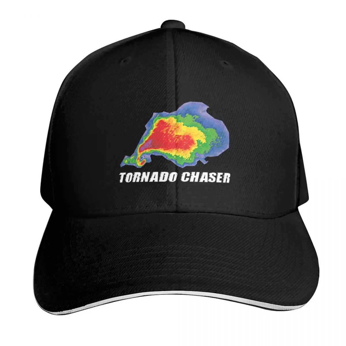 Tornado Chaser Radar Hook Echo Baseball Cap Six Panel Structured Crown Sun Protection UPF 50+ Breathable Mesh Back