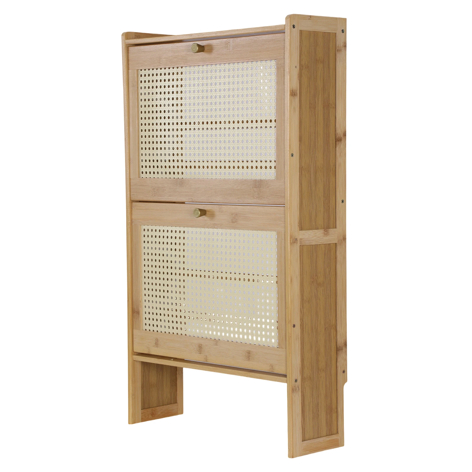 

Напольная полка для обуви с 2 выдвижными ящиками, органайзер для хранения обуви, регулируемые полки, подходит для прихожей, гостиной или спальни