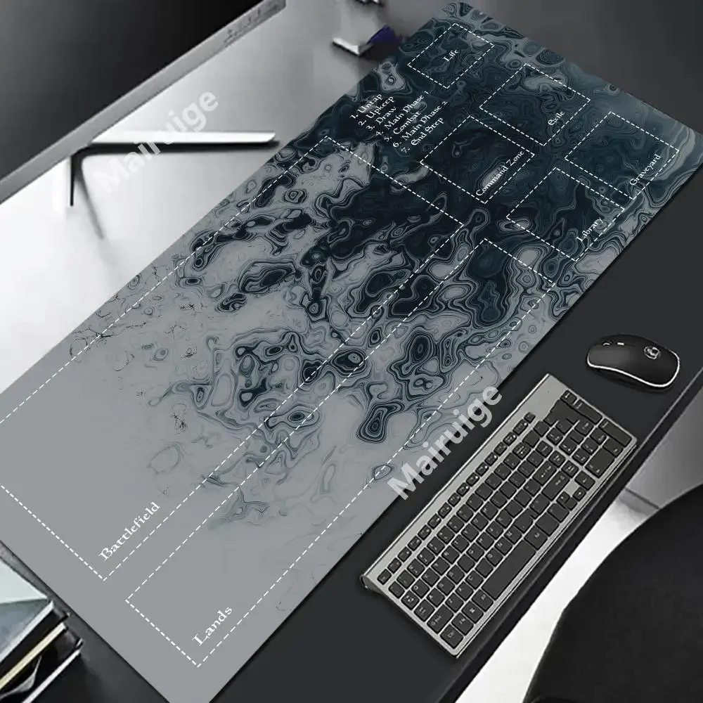 لوحة ماوس بطاقة رخامية كبيرة لطاولة ألعاب مكتب الكمبيوتر XXL مطاطية مضادة للانزلاق لوحة مفاتيح الألعاب وسادات مكتب طويلة