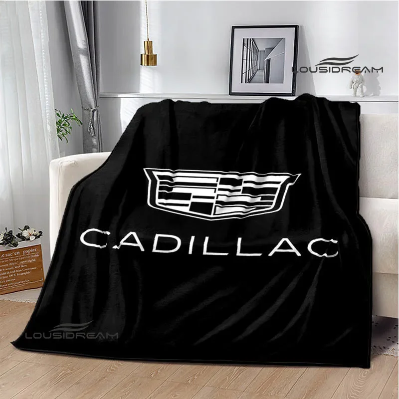 3D C-Cadillac logo retro Printed blankets Warm Flannel blankets Soft and comfortable blanket bed linings Birthday Gift