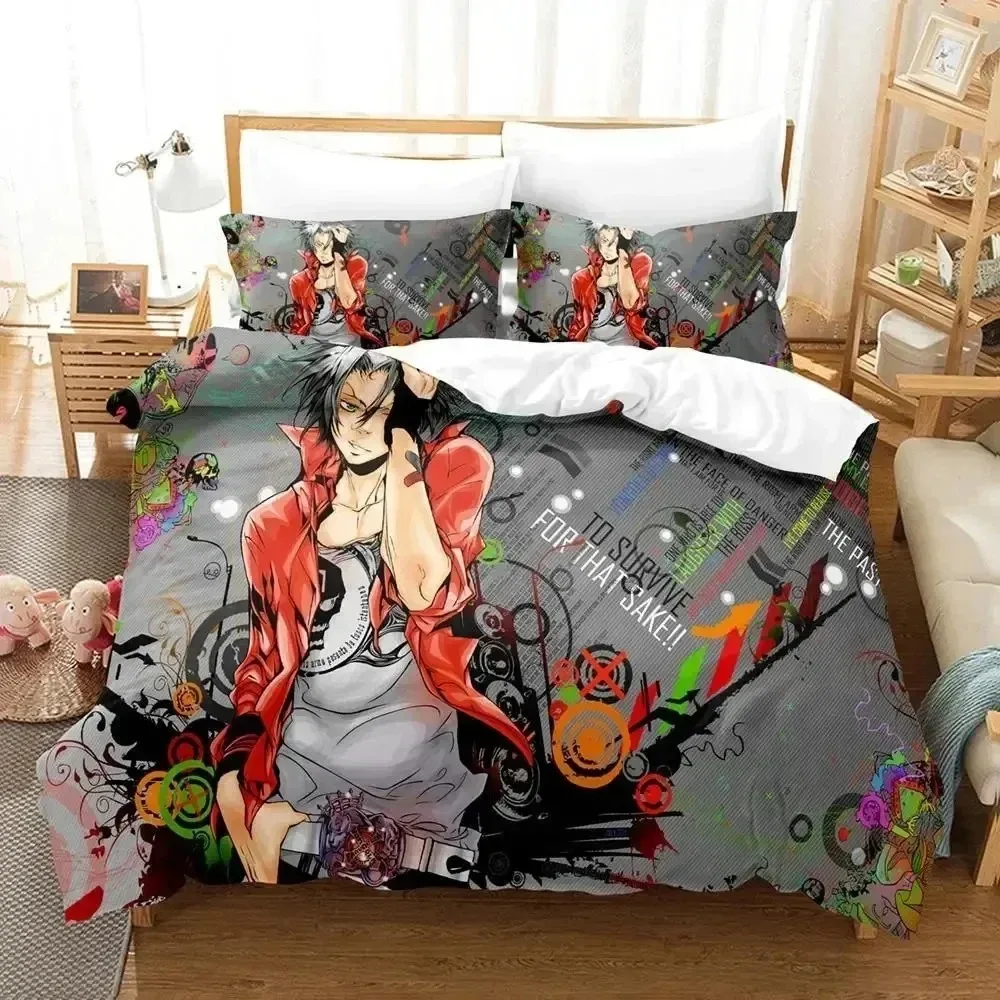 

New Anime HITMAN REBORN Bedding Set For Bedroom Soft Modern Bedspreads Comefortable Kids Duvet Cover Quilt Cover And Pillowcase